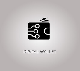 Digital wallet creative icon. Simple element illustration. digital wallet concept symbol design from Digital economy collection. Can be used for web and mobile.