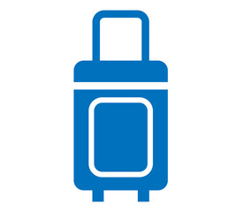 Traveller Bag Icon in Flat & Glyph Style. One of Holiday Equipment Sign and Symbol on White Isolated Background. 