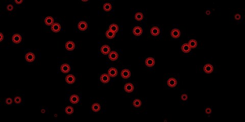 Dark orange vector template with flu signs.