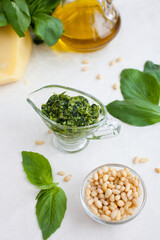 Italian cuisine: pesto sauce