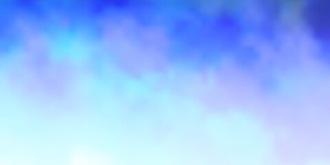 Light BLUE vector layout with cloudscape. Abstract illustration with colorful gradient clouds. Beautiful layout for uidesign.