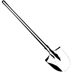 Shovel silhouette vector