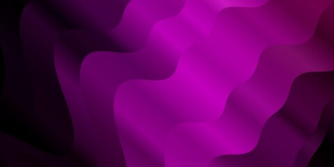 Light Pink vector layout with curves. Colorful illustration in abstract style with bent lines. Best design for your posters, banners.