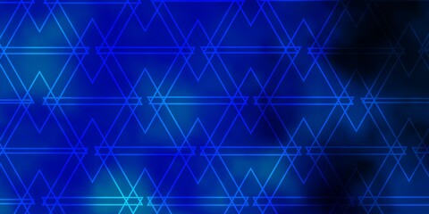 Fototapeta premium Light BLUE vector template with crystals, triangles. Abstract gradient illustration with triangles. Template for wallpapers.