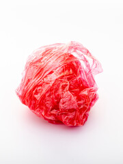 Fototapeta premium red stretch film for packing things and suitcases