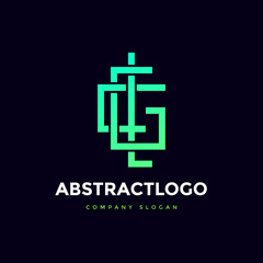 GLC letter logo Icon design