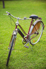 Vintage bicycle in the garden
