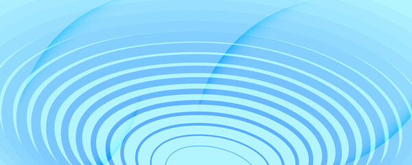 Blue Gradient Background. 3d Flow Shapes Banner. 
