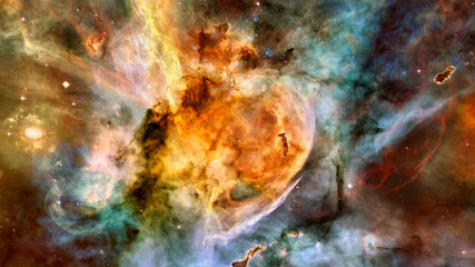 Space galaxy background with nebula. Elements of this image furnished by NASA