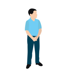 Fototapeta premium vector, isolated, in flat style man, stands