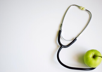 Medical concept with stethoscope isolated on white background