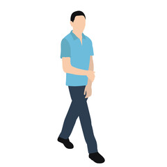 isolated, in a flat style man, guy is walking