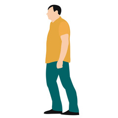 Fototapeta premium isolated, in a flat style man, guy