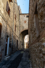 architecture of buildings and alleys in the country of Narni