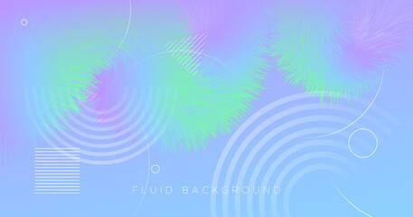 3d Vibrant Background. Pastel Music Flyer. Liquid 