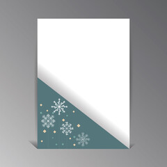 A4 snowalkers banner. Clean winer background template. Jpeg illustration