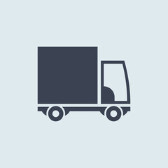 Truck icon. vector sumbol logo sign in flat style