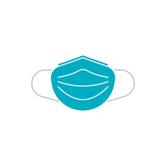 Sanitation and protection facemask icon set with respiratory face mask. medical mask icon in flat style