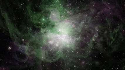 Green nebulae. Elements of this image furnished by NASA