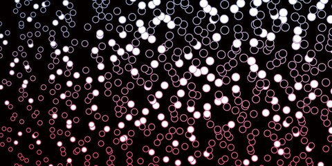 Dark Blue, Red vector background with circles. Abstract decorative design in gradient style with bubbles. Pattern for websites, landing pages.