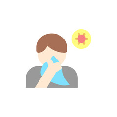 Sneeze, man, coronavirus icon. Simple color vector elements of viral pandemic icons for ui and ux, website or mobile application