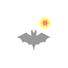 Bat, coronavirus icon. Simple color vector elements of viral pandemic icons for ui and ux, website or mobile application