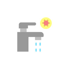 Water tap, coronavirus icon. Simple color vector elements of viral pandemic icons for ui and ux, website or mobile application