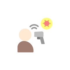 Thermometer, measuring, man, coronavirus icon. Simple color vector elements of viral pandemic icons for ui and ux, website or mobile application