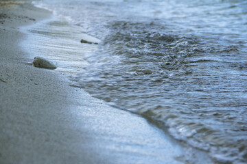 
Sea calm wave approaching the shore