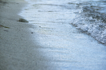 
Sea calm wave approaching the shore