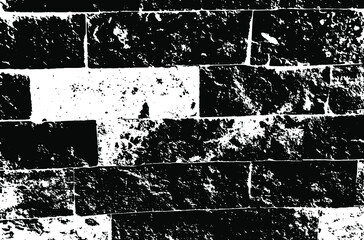 Bricks texture. Stone background.Grunge texture. Grunge black and white vector overlay. Grungy grainy surface.