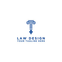 letter law vector design company logo. - Vector