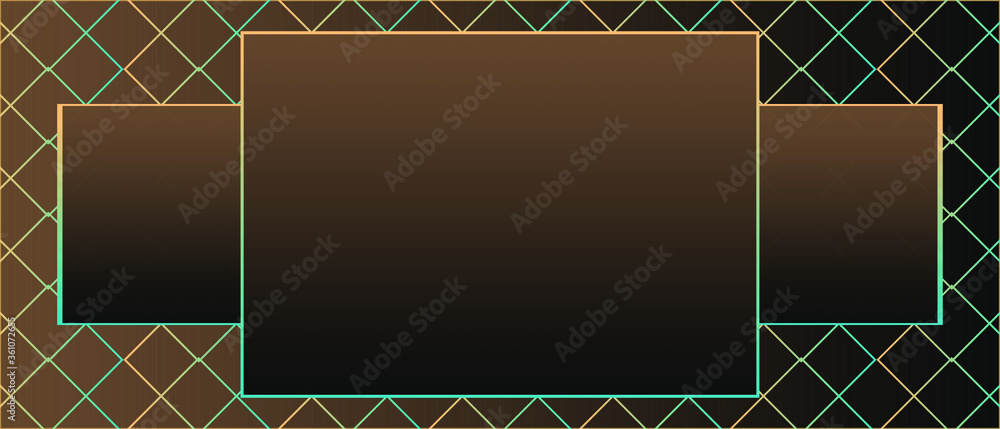 Poster abstract frames on mesh vector background.