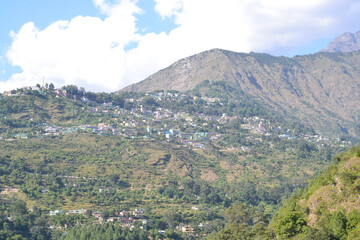 Fototapeta na wymiar rural village in hill area of India