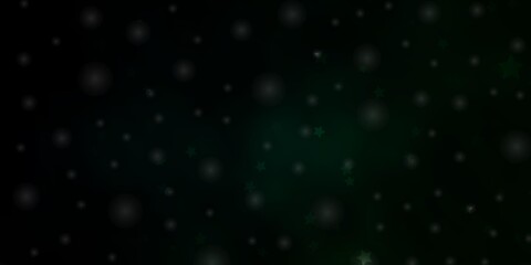 Dark Green vector layout with bright stars. Colorful illustration with abstract gradient stars. Theme for cell phones.