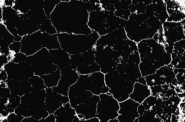 Obraz premium Dry soil texture. Cracks background. Grunge texture. Grunge black and white vector overlay. Grungy grainy surface.