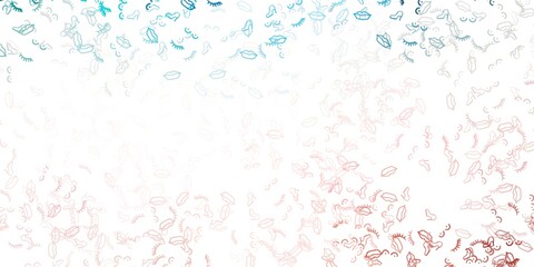 Light Pink, Green vector pattern with feminism elements.