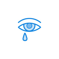 Vector allergic eye with teardrop