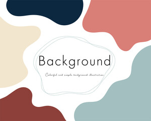 配色がかわいい曲線の背景／素材／スペース