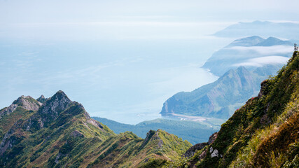 Zhdanko Range, Sakhalin Island, East Coast, Russia, amazing mountain landscape, wild nature