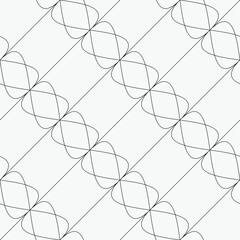  Vector seamless pattern. Trendy monochrome ellipse pattern. Geometric patterns of the ovals.