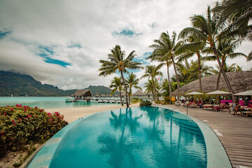 beautiful view upon tropical island