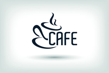 Cafe Icon Logo, Logo Design, Vector Icon Design