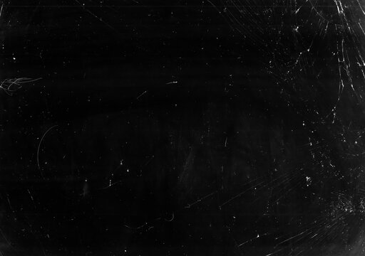 Broken window glass. Fractured screen texture. Black distressed display with white dust scratches.