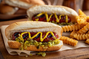 Grilled Hot Dog on a Bun