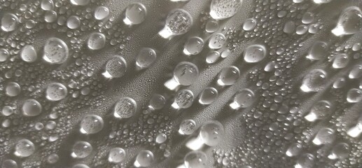water drops on metal surface