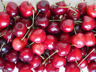 red cherry basket