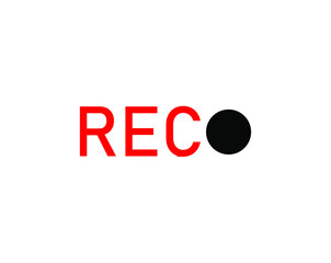 rec icon isolated on white background, recording icon 
