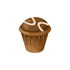 Sweet cupcake on a white background