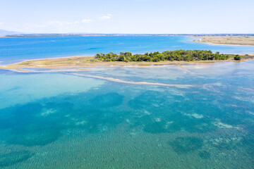 Aerial view of clear sea 